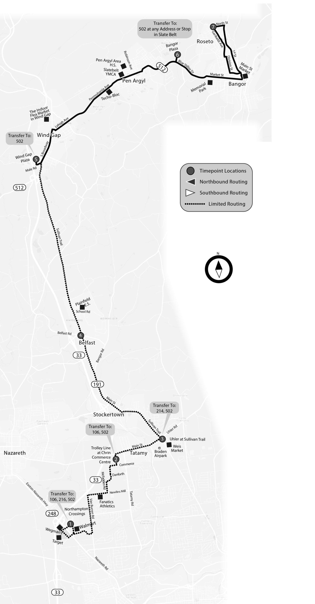 LANTA 217 route map